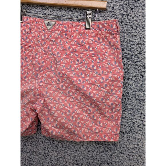 Columbia Super Bonehead PFG Shorts Size 8 Sailboat Nautical Travel Vacation Pink - Picture 7 of 13